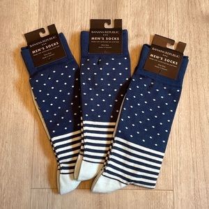 NWT Banana Republic Mixt Dot Stripe Socks